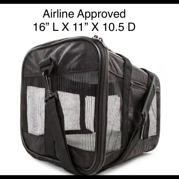 Airline Approved Pet Carrier with Sherpa Pad Inside - Picture 3 of 4